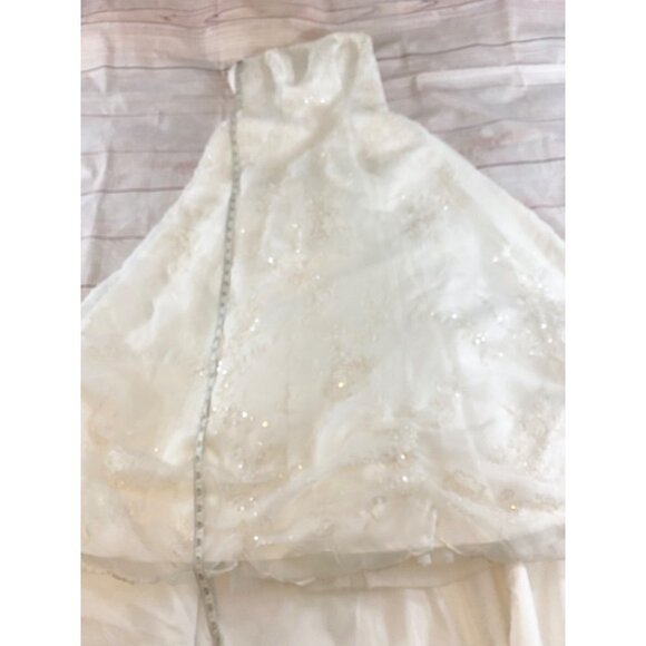 PC Mary's Mech Lined Embroidered Strapless Ivory Wedding Dress - Medium - Picture 8 of 13